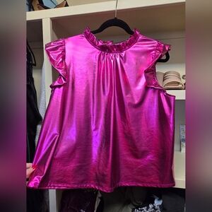 JODIFL Shimmering Fuchsia Blouse size Large